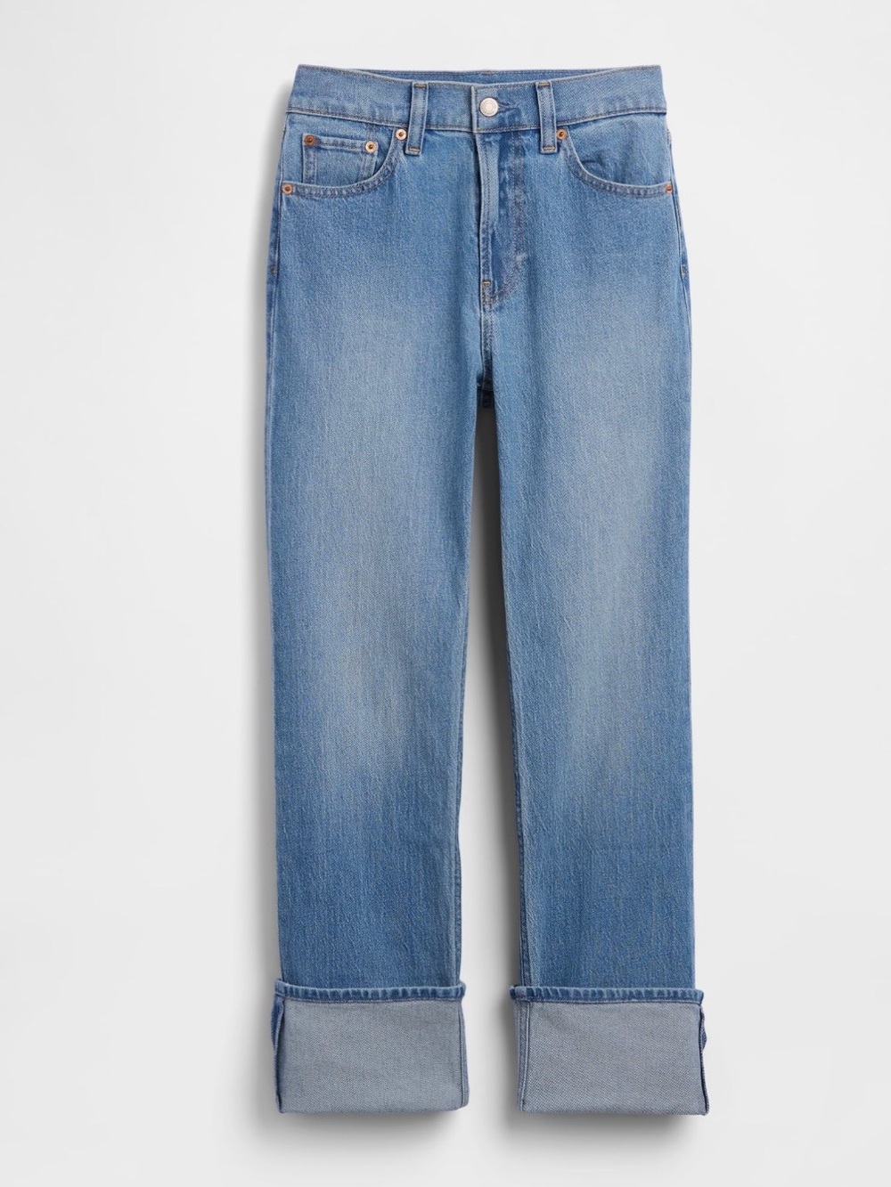 Old Navy High Rise Cuffed 90s straight leg jeans medium was size 31